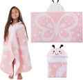 Children's Hooded Beach Poncho Towel (Butterfly Pattern)