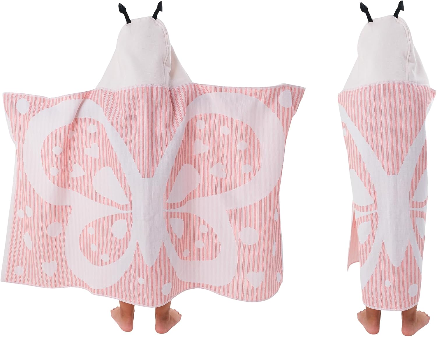 Children's Hooded Beach Poncho Towel (Butterfly Pattern)
