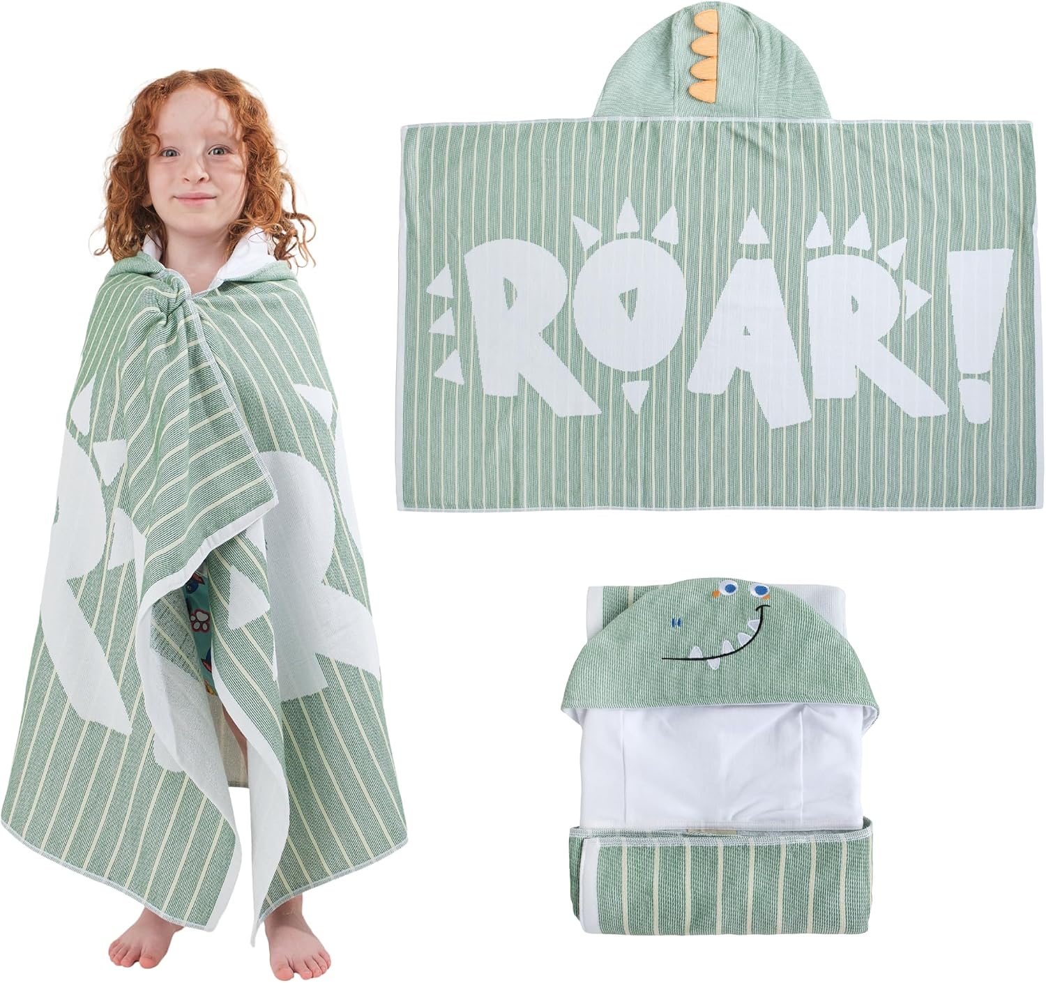 Children's Hooded Beach Poncho Towel (Butterfly Pattern)