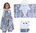 Children's Hooded Beach Poncho Towel (Shark Design)