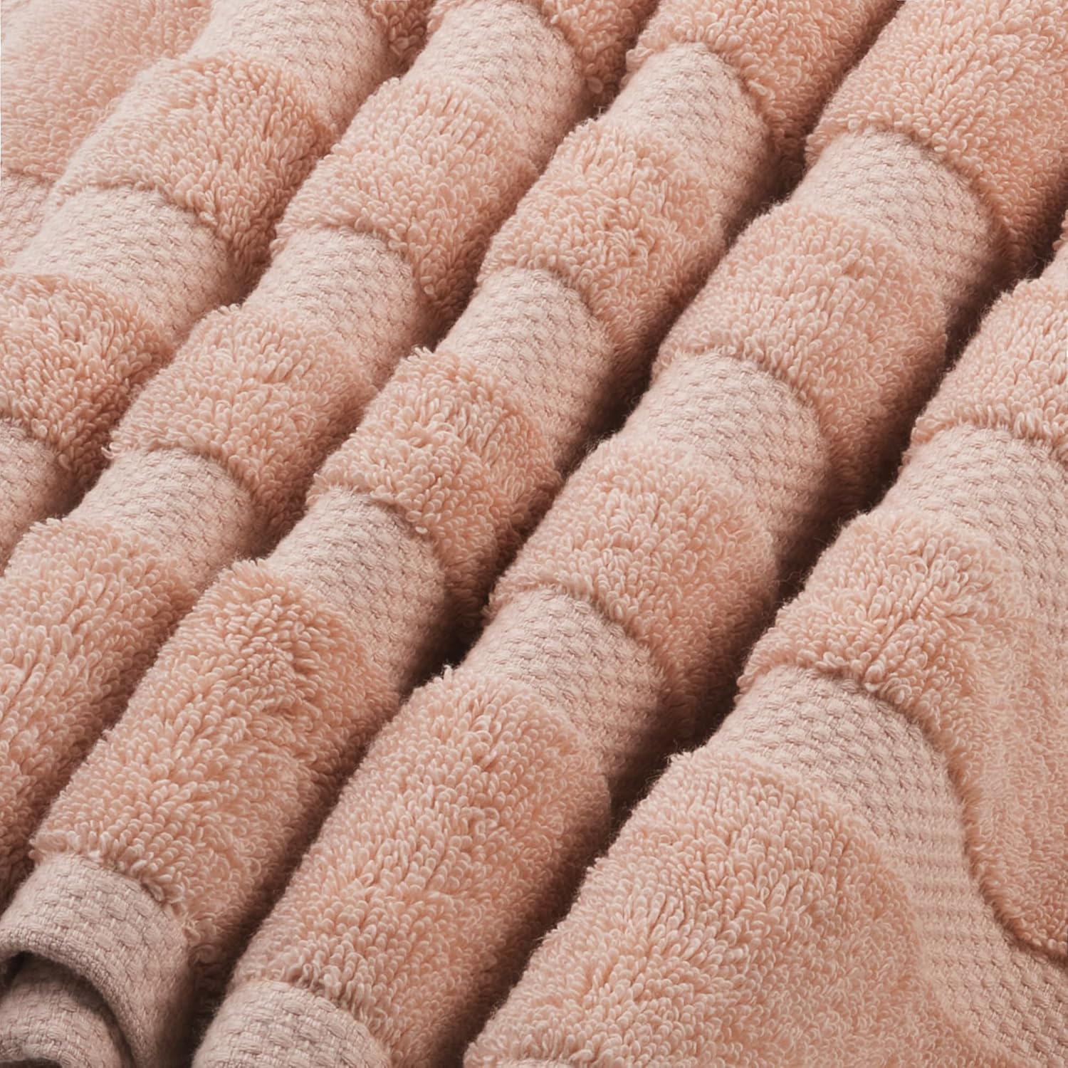 Luxury Turkish Cotton Bath Towels (Set of 4, Pale Pink)