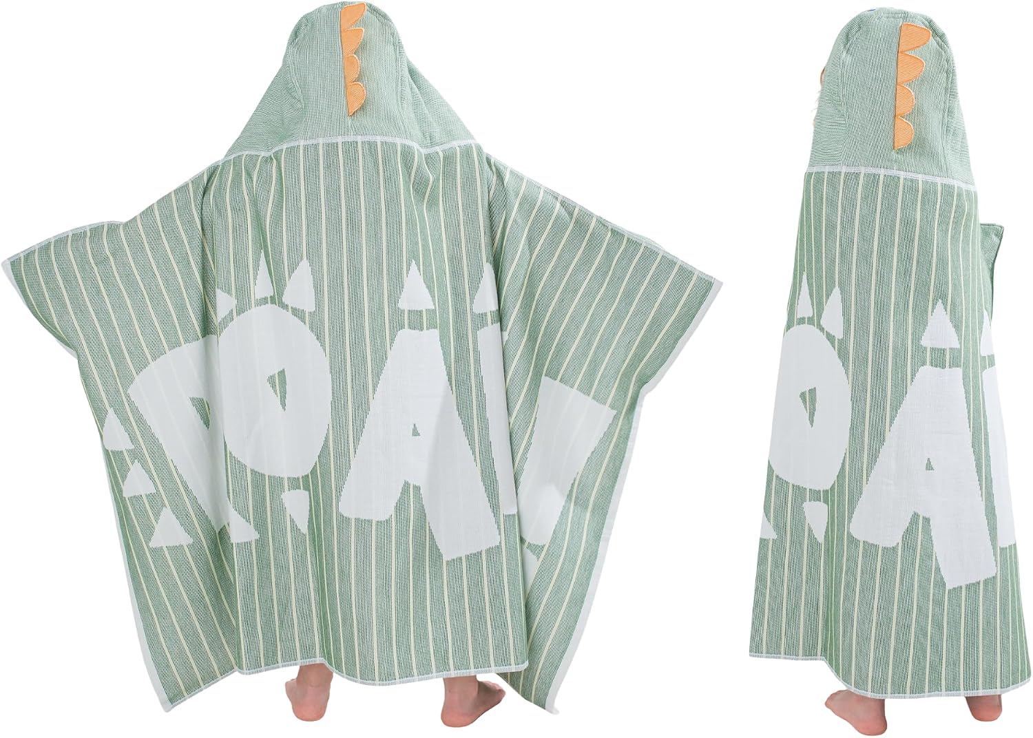 Children's Hooded Beach Poncho Towel (Dinosaur Design)
