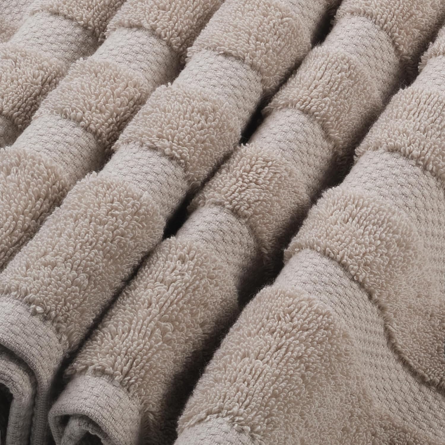Luxury Pure Cotton Turkish Bath Towels (Set of 4, Sand)