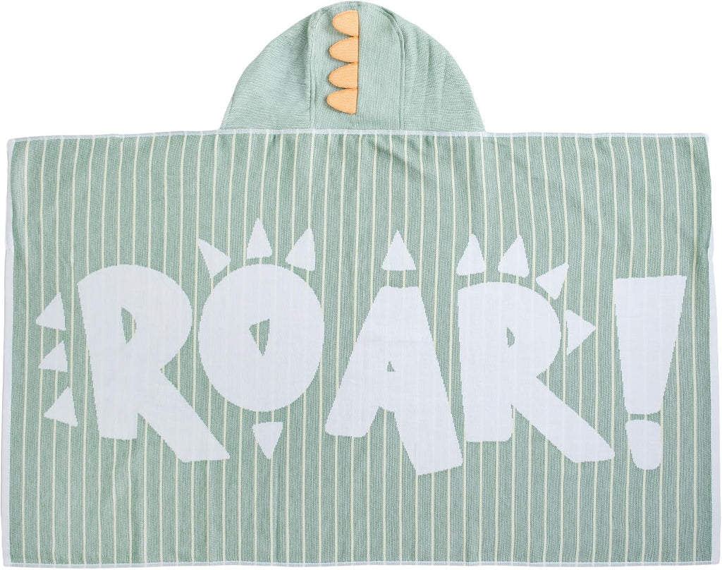 Children's Hooded Beach Poncho Towel (Dinosaur Design)