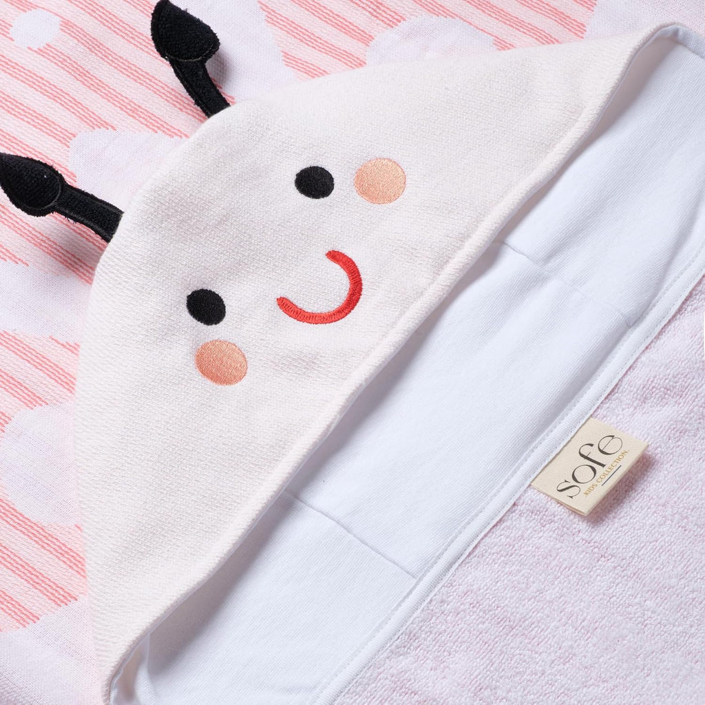 Children's Hooded Beach Poncho Towel (Butterfly Pattern)