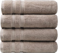Luxury Pure Cotton Turkish Bath Towels (Set of 4, Sand)